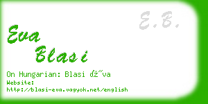 eva blasi business card